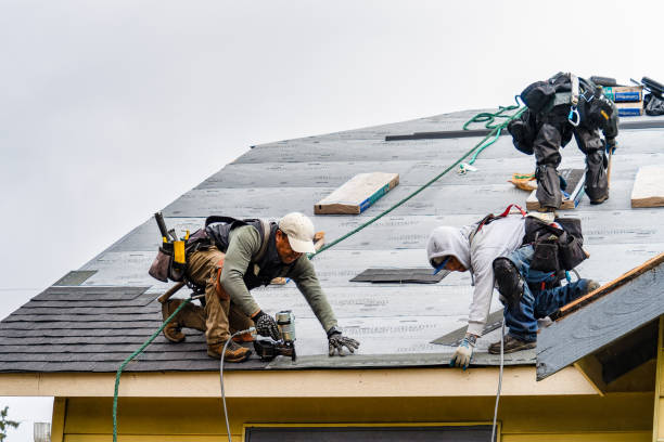 Professional Gutter Installation technician working in Post, OR